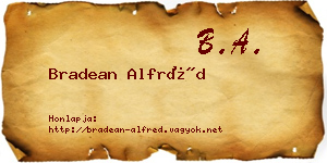 Bradean Alfréd névjegykártya